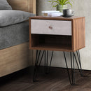 Artiss Bedside Table 1 Drawers with Shelf - LARS - RnR Galore