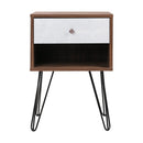 Artiss Bedside Table 1 Drawers with Shelf - LARS - RnR Galore