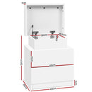 Artiss Bedside Table 2 Drawers Lift - up Storage - COLEY White - RnR Galore
