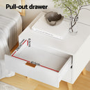 Artiss Bedside Table 2 Drawers - White - RnR Galore