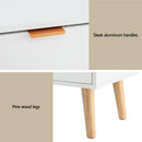Artiss Bedside Table 2 Drawers - White - RnR Galore