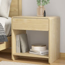 Artiss Bedside Table Drawer Open Shelf Pine - RnR Galore