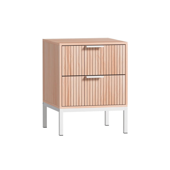 Artiss Bedside Table Drawers Side End Table Storage Cabinet Nightstand Pine LURA - RnR Galore