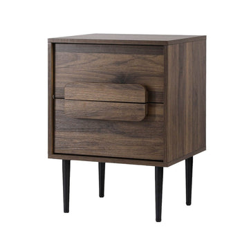 Artiss Bedside Table Nightstand 2 Drawers - Walnut - RnR Galore