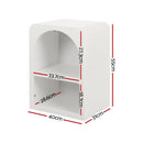 Artiss Bedside Table Shelves Side End Table Storage Nightstand White ARCHED - RnR Galore