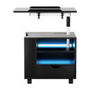 Artiss Bedside Table USB Charging with LED Adjustable Laptop Tray - TALA - RnR Galore