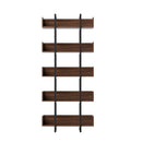 Artiss Bookshelf 5 - Tier Bookcase Display Shelves Metal Storage Stand Rack Walnut - RnR Galore