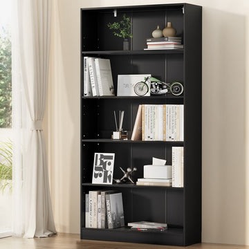 Artiss Bookshelf 5 Tiers ANTON Black - RnR Galore