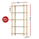 Artiss Bookshelf 5 Tiers Bookcase Display Shelves Wooden Storage Stand Rack Pine - RnR Galore
