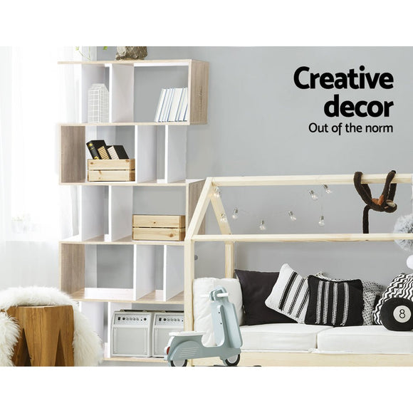 Artiss Bookshelf 5 Tiers - RITA White and Oak - RnR Galore