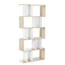 Artiss Bookshelf 5 Tiers - RITA White and Oak - RnR Galore