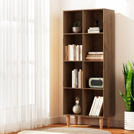 Artiss Bookshelf Bookcase 4 Tiers LEOR Walnut - RnR Galore