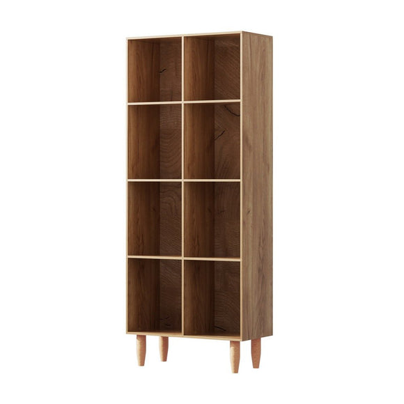 Artiss Bookshelf Bookcase 4 Tiers LEOR Walnut - RnR Galore