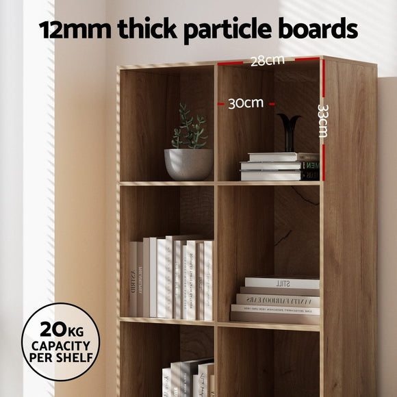 Artiss Bookshelf Bookcase 4 Tiers LEOR Walnut - RnR Galore