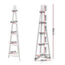 Artiss Bookshelf Corner Shelf 5 Tiers - CANE White - RnR Galore