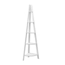 Artiss Bookshelf Corner Shelf 5 Tiers - CANE White - RnR Galore