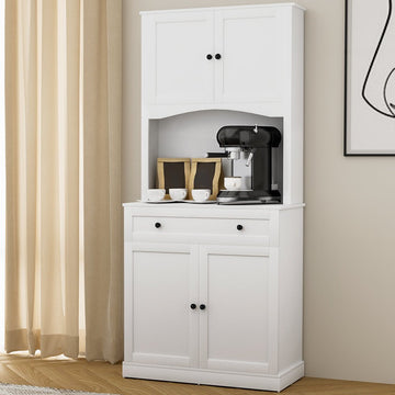 Artiss Buffet Sideboard Cabinet Cupboard Pantry Storage Shelves Hutch White - RnR Galore