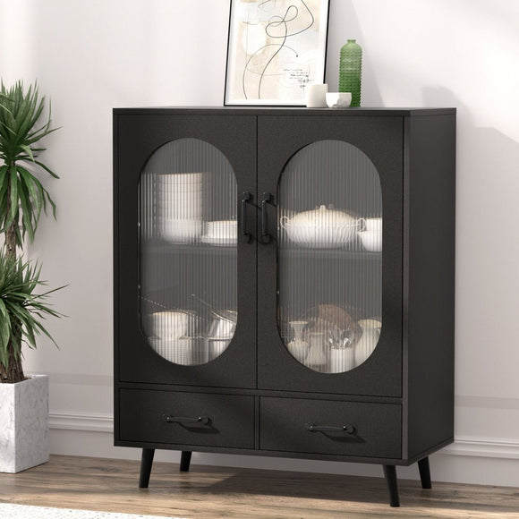 Artiss Buffet Sideboard Double Doors - Black - RnR Galore