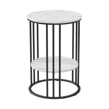 Artiss Coffee Table 2 - Tier Round Marble Effect - RnR Galore