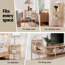 Artiss Coffee Table 2 - Tier Round Wood - RnR Galore