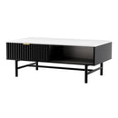 Artiss Coffee Table Drawer Storage Shelf Black - RnR Galore