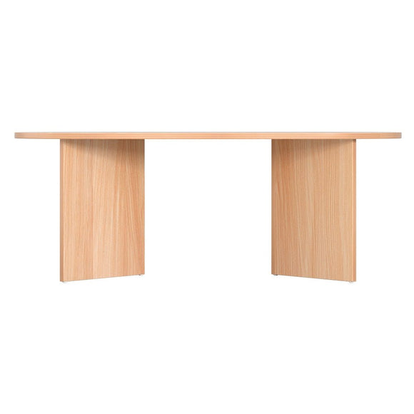 Artiss Coffee Table Oval 110CM Pine Alva - RnR Galore