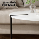 Artiss Coffee Table Side Table Round White Cedric - RnR Galore