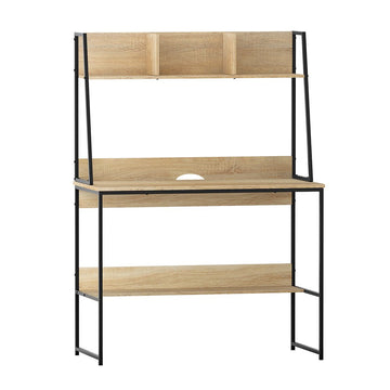 Artiss Computer Desk Bookshelf Storage 100CM Oak - RnR Galore