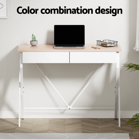 Artiss Computer Desk Drawer Oak 100CM - RnR Galore