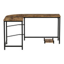 Artiss Computer Desk L - Shape CPU Stand Brown 147CM - RnR Galore