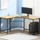 Artiss Computer Desk L - Shape CPU Stand Oak 147CM - RnR Galore