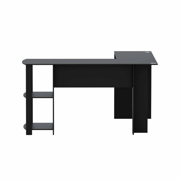 Artiss Computer Desk Shelf L - Shape Black 136CM - RnR Galore