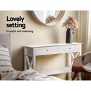 Artiss Console Table 2 Drawers 100CM White Chole - RnR Galore