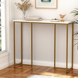 Artiss Console Table Marble Effect White&Gold - RnR Galore