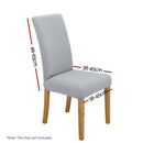 Artiss Dining Chair Covers 6x Slipcovers Spandex Stretch Banquet Wedding Grey - RnR Galore