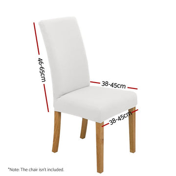 Artiss Dining Chair Covers 6x Slipcovers Spandex Stretch Banquet Wedding White - RnR Galore