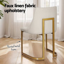 Artiss Dining Chairs Set of 2 Linen Fabric Frame Beige - RnR Galore