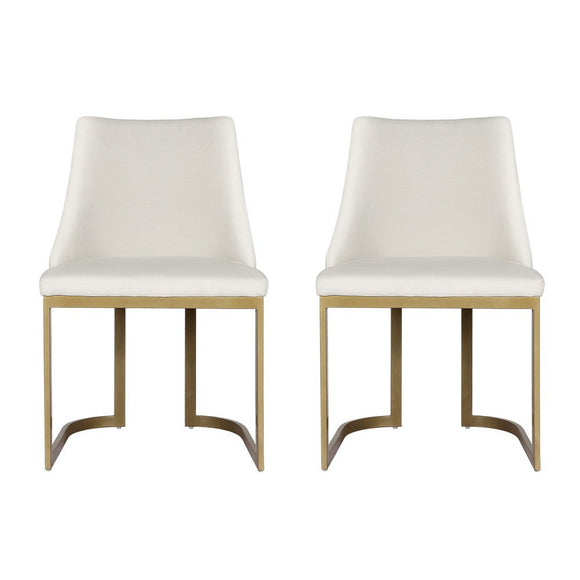 Artiss Dining Chairs Set of 2 Linen Fabric Frame Beige - RnR Galore