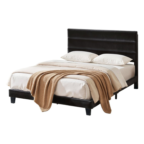 Artiss Double Bed Frame Upholstered Platform Base with Geometric Headboard Black Velvet - RnR Galore