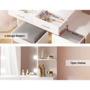 Artiss Dressing Table Set Stool 10 LED Bulbs White Dale - RnR Galore