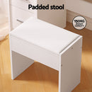 Artiss Dressing Table Set Stool 10 Led Bulbs White Dylan - RnR Galore