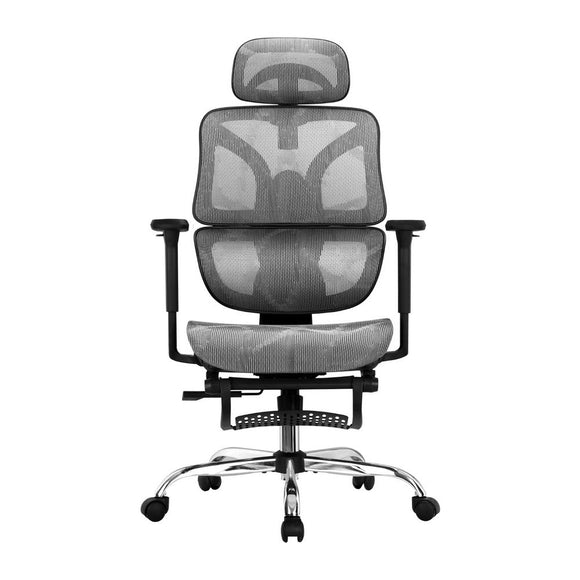 Artiss Ergonomic Office Chair Footrest Grey - RnR Galore