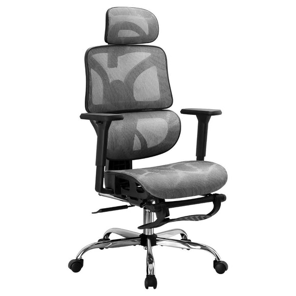 Artiss Ergonomic Office Chair Footrest Grey - RnR Galore