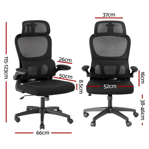 Artiss Ergonomic Office Chair Mesh Chairs Black - RnR Galore