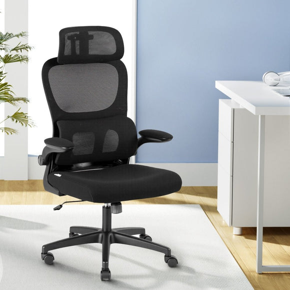 Artiss Ergonomic Office Chair Mesh Chairs Black - RnR Galore