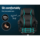 Artiss Executive Office Chair Leather Footrest Black - RnR Galore