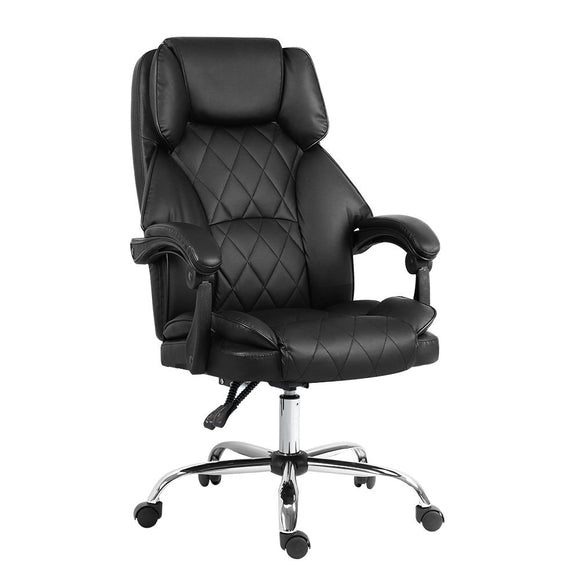 Artiss Executive Office Chair Leather Recliner Black - RnR Galore