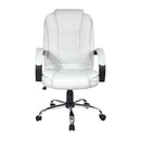 Artiss Executive Office Chair Leather Tilt White - RnR Galore