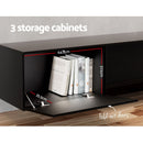 Artiss Floating Entertainment Unit TV Cabinet High Glossy Black 3 Cabinets 200CM - RnR Galore