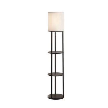 Artiss Floor Lamp 3 Tier Shelf Storage LED Light Stand Home Room Vintage Round - RnR Galore